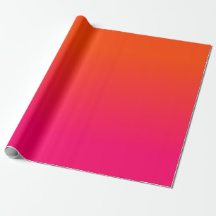 Papier Cadeau Fade couleur couleur de l'ombre rose néon orange e