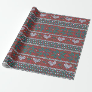 Papier Cadeau Fair Isle Knitted Jumper Motif