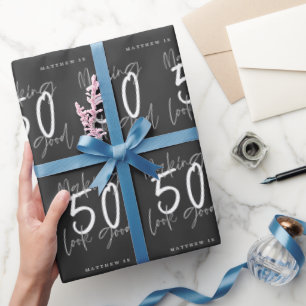 Papier Cadeau Faire 50 look beau cadeau d'anniversaire enveloppe