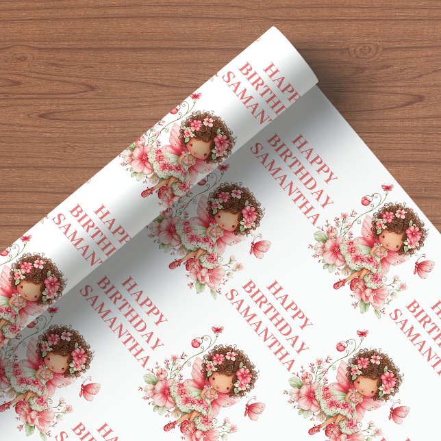 Papier Cadeau Fairytale Fairy Girl Blush Floral Birthday Wrappin (Fairytale Fairy Girl Blush Floral Birthday Wrapping Paper

)