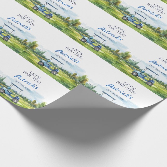 Papier Cadeau Faisons la fête au golf pour tous les âges (Coin)