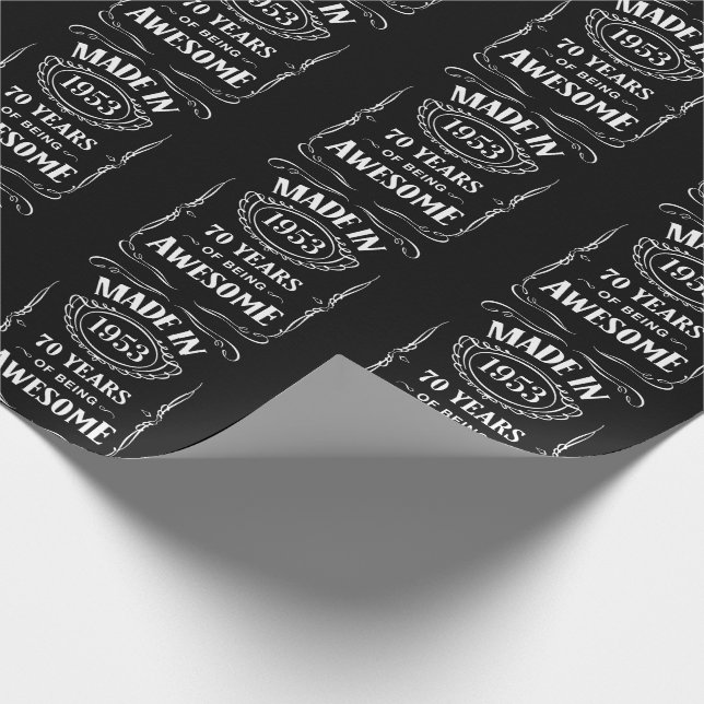 Papier Cadeau Fait en 1953 70 ans d'être génial anniversaire 202 (Coin)
