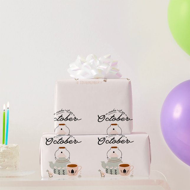 Papier Cadeau Faites-en un Octobre inoubliable (Créateur téléchargé)
