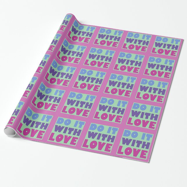 Papier Cadeau Faites-Le Avec Le Cadeau Amoureux (Déroulé)