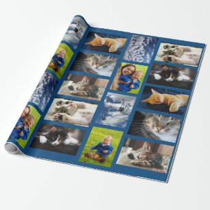 Papier Cadeau Faites votre propre collection photo 9 sur Blue