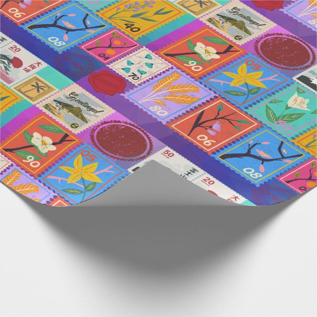 Papier Cadeau Fake Masterpiece Collection de timbres aléatoires (Coin)