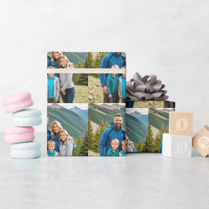 Papier Cadeau Famille photo personnalisée 1