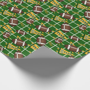 Papier Cadeau Fan de football / Pennsylvanie verte et or