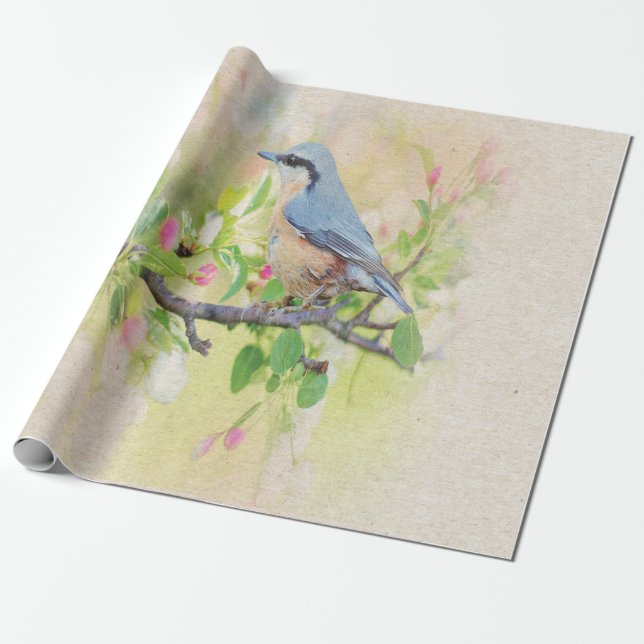 Papier Cadeau Fanatique d'oiseaux (Déroulé)
