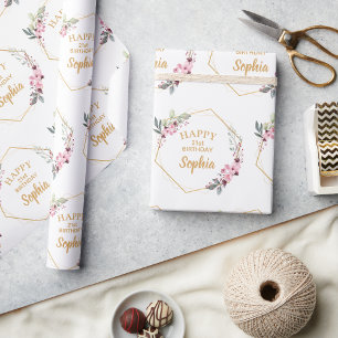 Papier Cadeau Fancy Cherry Blossom pour 21ème Anni