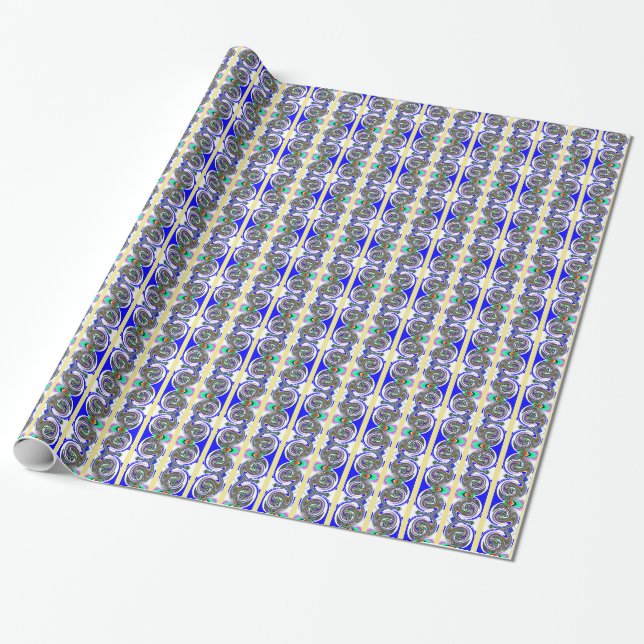 Papier Cadeau Fancy grey (Déroulé)