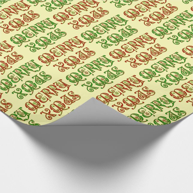Papier Cadeau Fancy Merry Xmas sur mesure (Coin)