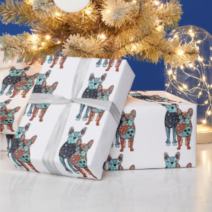 Papier cadeau fantaisiste pour Bouledogues Françai