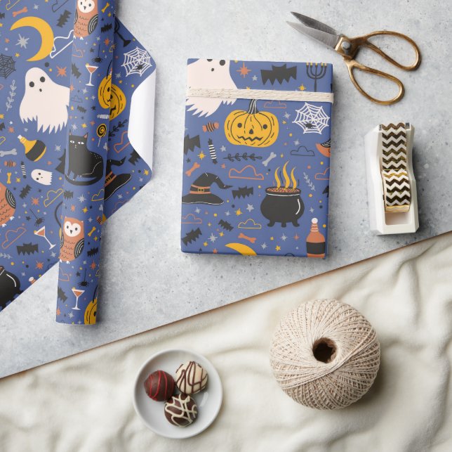 Papier Cadeau Fantôme d'Halloween  (Artisanat)