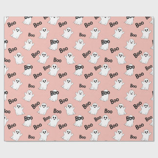Papier Cadeau Fantômes Boo Motif Halloween Rose