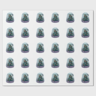 Papier Cadeau Faucheur d'Halloween sous clair de lune Vecteur
