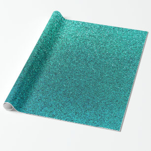 Papier Cadeau Faux Aqua Turquoise Turquoise Blue Parties scintil