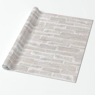 Papier Cadeau Faux Old White Brick Wall