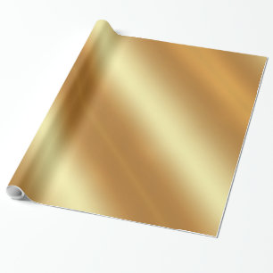 Papier Cadeau Faux Or Élégant Moderne Cadeau Doré Brillante