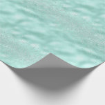 Papier Cadeau Faux Parties scintillant Pastel Sparkle Élégant Sh<br><div class="desc">Magnifique fausse parties scintillant sur un vert menthe pastel, arrière - plan couleur aqua rendent ce papier d'emballage si joli. Parfait pour votre douche ou cadeau de mariage.</div>