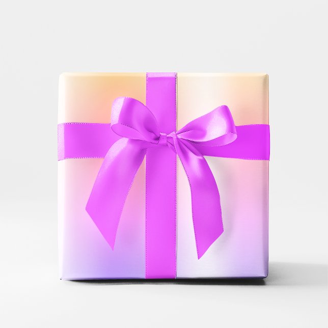 Papier Cadeau Faux Pastel Arc-en-Ciel Feuille Ombre (Faux Pastel Rainbow Foil Ombre Wrapping Paper)