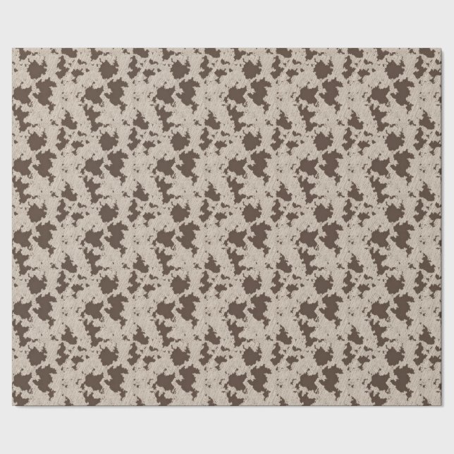 Papier Cadeau Faux Vache Imprimer Brown et crème (Couture)