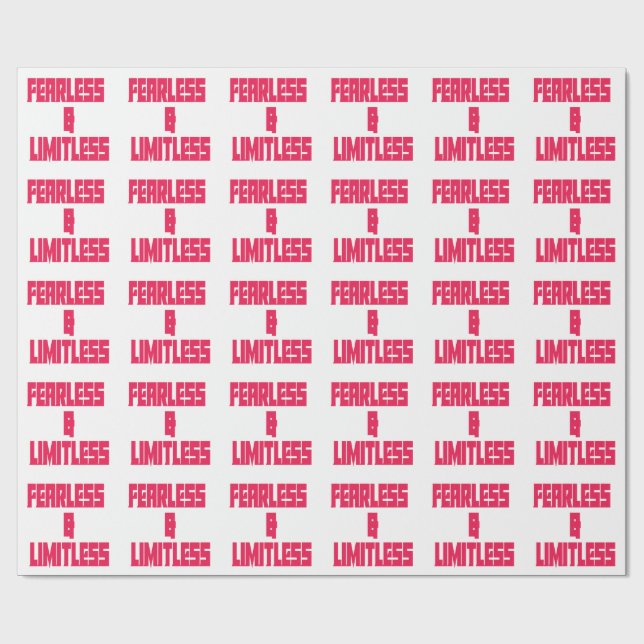 Papier Cadeau Fearless & Limitless  (Plat)