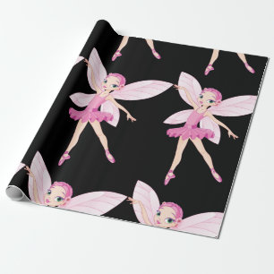 Papier Cadeau Fée Ballerine Rose Élégante Pour Les Amateurs de D