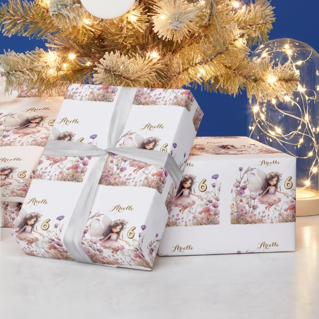 Papier Cadeau Fée de la lavande fleur sauvage pixie anniversaire (Vacances)