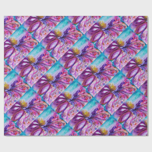 PAPIER CADEAU FÉE FLEUR MIGNONNE ET FANTAISISTE EN ROSE, ÉCLATS 