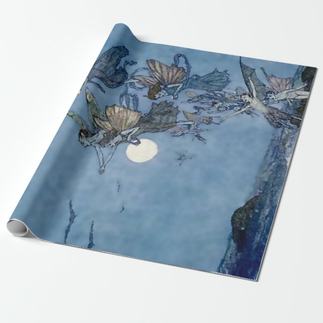 Papier Cadeau "Fées et elfes" par Edmund Dulac de "The Temp" (Déroulé)