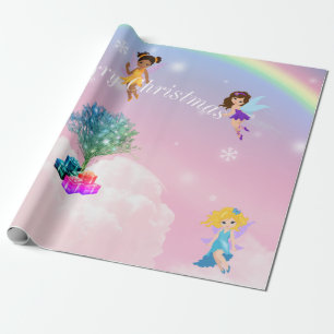 Papier Cadeau Fées Noël