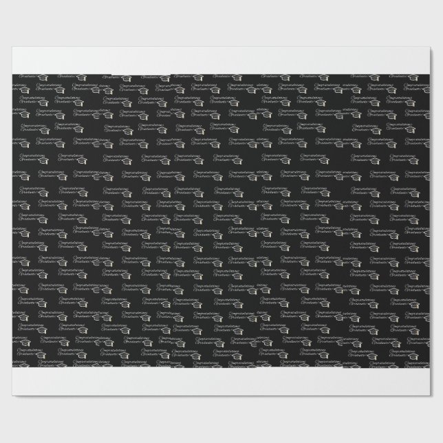 Papier Cadeau Félicitations au diplômé (Plat)