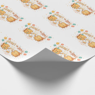 Papier Cadeau Félicitations de célébration de toast mignon