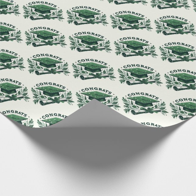 Papier Cadeau Félicitations, Diplôme et Diplôme (Coin)