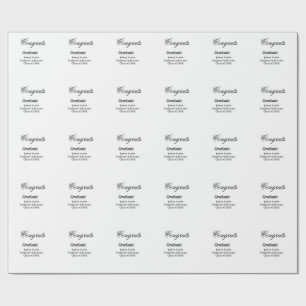 Papier Cadeau Félicitations diplôme nom nom université promotion