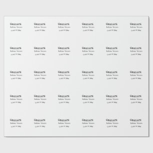 Papier Cadeau Félicitations diplômé nom promotion 20XX type w