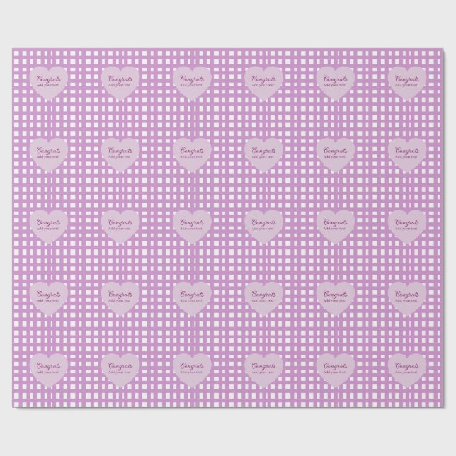 Papier Cadeau Félicitations minimales simples diplôme violet s (Plat)
