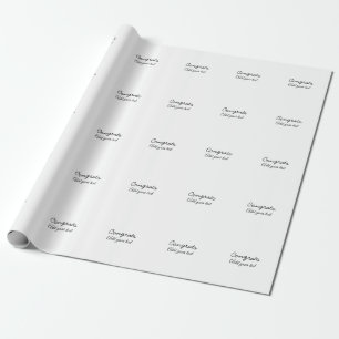 Papier Cadeau Félicitations minimales simples pour la remise des