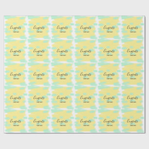 Papier Cadeau Félicitations minimales simples pour la remise des