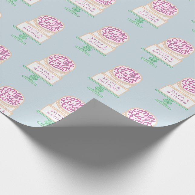 Papier Cadeau Félicitations pour le gâteau mariage sur mesure et (Coin)
