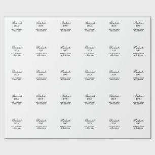 Papier Cadeau Félicitations simples pour la remise des diplômes,