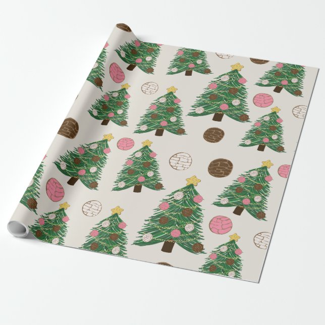 Papier Cadeau Feliz Navidad | Arbre de Noël Concha (Déroulé)
