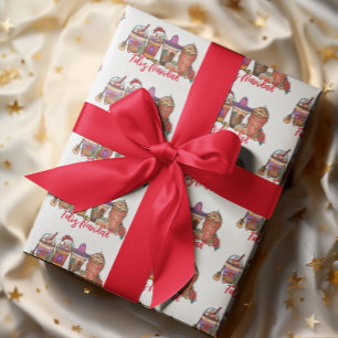 Papier Cadeau Feliz Navidad Christmas Mexico Café Boissons