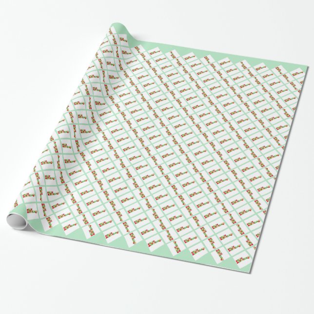 Papier Cadeau Feliz Navidad Noël coloré (Déroulé)