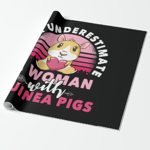 Papier Cadeau Femme avec la bête de porc de Guinée Cavy