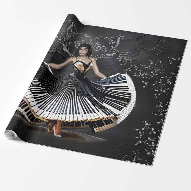 Papier Cadeau Femme élégante (Déroulé)