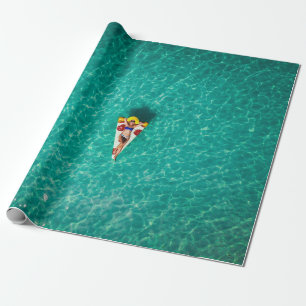 Papier Cadeau Femme en char à pizza