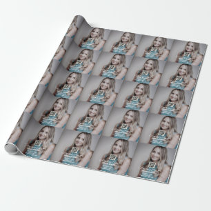 Papier Cadeau Femme patronne d'entreprise ajouter photo nom q r