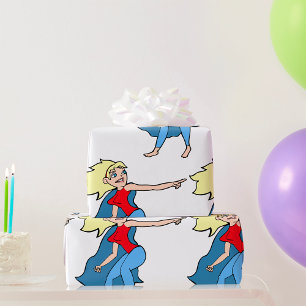 Papier Cadeau Femme Super-héroïne